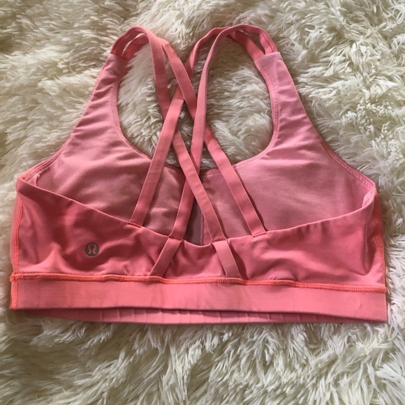 Lululemon Energy Bra in Peach/Pink - Picture 4 of 6